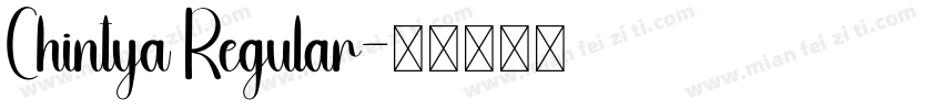 Chintya Regular字体转换
